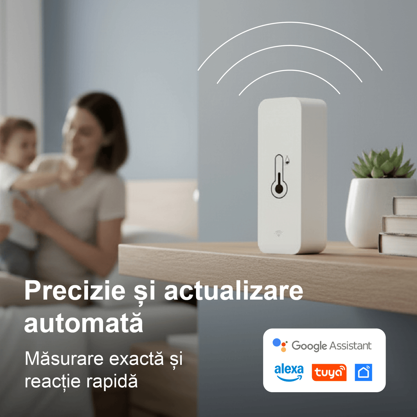 Senzor Temperatură și Umiditate WiFi — Kulstern™ Smart Home, Tuya