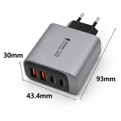 Încărcător Kulstern 55W compact cu dimensiuni 93 x 43.4 x 30 mm