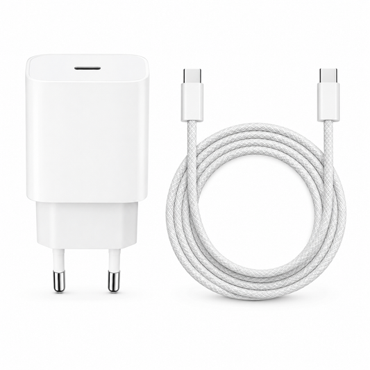 Încărcător rapid 20W USB-C cu cablu USB-C împletit 1m inclus Kulstern