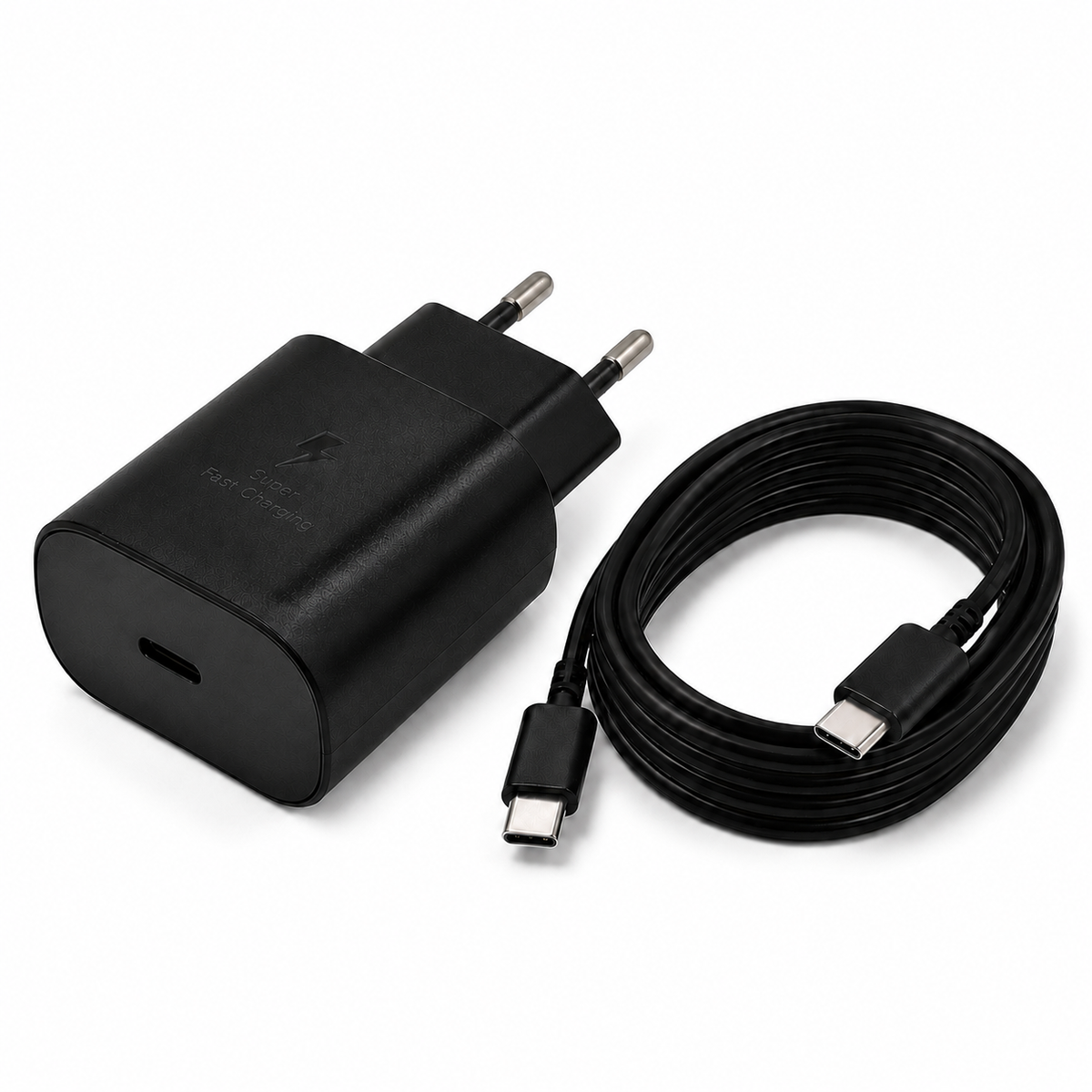 Încărcător rapid USB-C 25W PD PPS Kulstern cu cablu USB-C la USB-C de 2 metri inclus