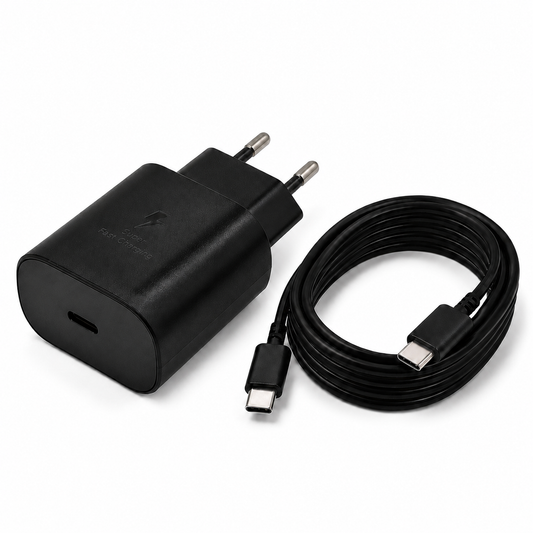 Încărcător rapid USB-C 25W PD PPS Kulstern cu cablu USB-C la USB-C de 2 metri inclus