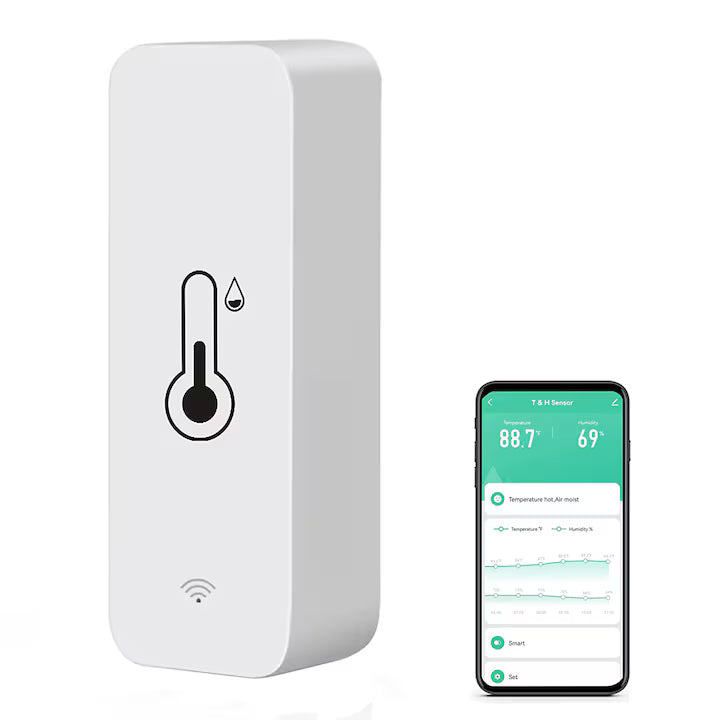Senzor inteligent temperatură umiditate WiFi Kulstern smart home alb smart home tuya